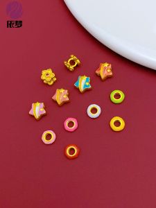 สร้อยข้อมือ สร้อยคอ ลูกปัด DIY ทองคำหยก หยดน้ำมัน ดาวเล็ก แหวนกลมเล็ก ดอกไม้เล็ก เข็มกลัด ของตกแต่งแฟชั่นใหม่