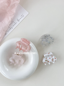 Am1013 Acetic Acid Pumpkin Girls Hairpin Japan and South Korea Niche Style Affordable Luxury Style Back Head Hair Clip Hair Accessories Height Ponytail Clip