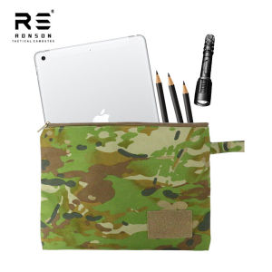 Rongsheng Camouflage Nylon Document Folder Bag Eco-friendly Zipper Handheld Oxford Cloth Pouch for Business Supplies Storage