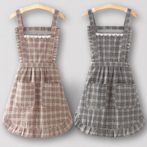 Váy Ngắn Cotton Nguyên Chất Bền Bỉ Cho Nhà Bếp Váy Bếp Pure Cotton Chống Mài Mòn Mới 2025 Váy Làm Việc Cho Nhà Hàng Váy Nấu Ăn Chuyên Nghiệp