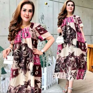 Daster Fuji Motif Murah/ Dress Wanita Terbaru Kekinian
