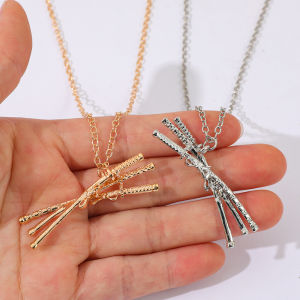 Bandai | ONE PICEC Roronoa Zoro Cosplay Necklace Cool Three Knife Pendant Anime Three Swords Flowing Design Accessory Anime Jewelry Gift