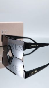 New European and American style rimless sunglasses trend womens sunglasses personality large frame mens glasses outdoor UV protection