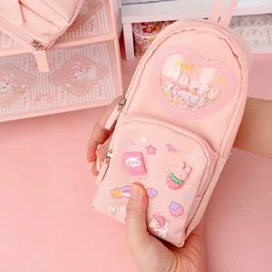 PENCIL CASE HIASAN GLITTER KARAKTER 3D MODEL TAS LUCU KOREA KAPASITAS BESAR