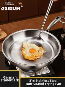 JXIEUM | Non-Stick Coating Free Stainless Steel Frying Pan
