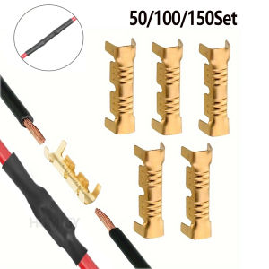50/100/150set U-Shaped Wire Connectors Boxed Quick Connection Cable Sealed Sleeve Insulation Electrical Crimp Terminals