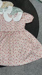 Jimmedy.id - Dress Anak Perempuan Bunga Bahan Katun Untuk Anak Usia 3-7 Tahun