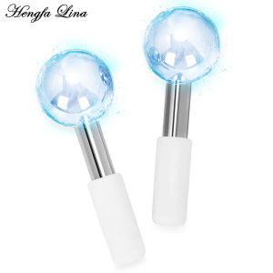 Facial Ice Globes Cold Hot Stainless Steel Facial Roller Skin Beauty Spa Cooling Globe Massage Ball Face Care Cryo Freeze Stick