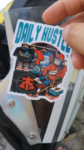 HUSTLIN STICKER  (11 PCS) - DAILY GRIND - DAILY HUSTLE - SIPAG - MONEYFEST - PRINTED DECALS - MOTORCYCLE STICKER - CAR STICKER