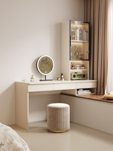 PAMEDI | Functional Makeup Desk with Storage  Dressing Table and Bookcase