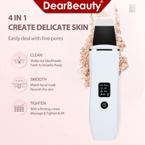 EMS Ultrasonic Skin Scrubber Vibration Facial Spatula Peeling Shovel Ion Acne Blackhead Remover Clean Cavitation Face Massager
