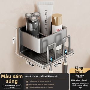 evesigar | Bộ Đựng Đồ Chải Răng Và Kem Đánh Răng Treo Tường Không Cần Khoan