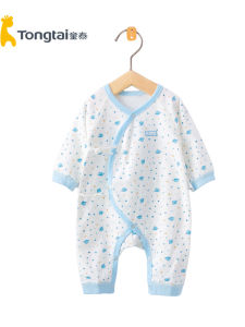 Pure Cotton Baby Sleepwear Infant Romper with Tie for Girls Spring Autumn Winter Home Use Warm Breathable Long Sleeve Jacket