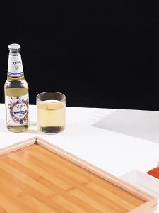 Hand Use Rectangular Bamboo Tray for Baking and Serving in Restaurant