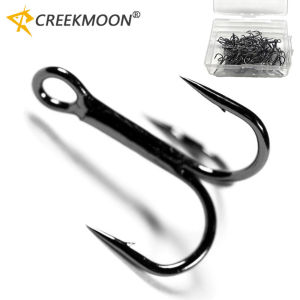 50 ชิ้น/กล่อง Sharp Treble ตะขอตกปลาชุดเหล็กคาร์บอนสูงหนามกว้าง Gap รอบ Bend Hooks สําหรับเหยื่อ/เหยื่อขนาด 2 # -14 #