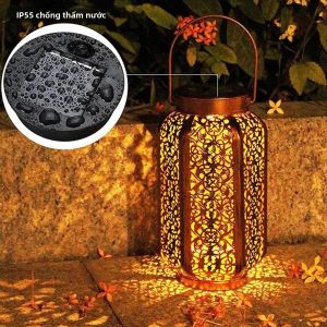 2 Chiếc Đèn Lồng Năng Lượng Mặt Trời Dây Đèn Với 30 Đèn LED Tấm Pin Năng Lượng Mặt Trời Nắp Tròn Ngoài Trời Dây Đèn Thay Thế Cho Đèn Năng Lượng Mặt Trời Art Deco Phong Cách