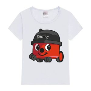 Henry Hoover cute cartoon car print summer casual cotton comfortable short-sleeved T-shirt top