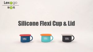 Lexngo Silicone Collapsible Flexi Cup & Lid 280ml ( Green | Pink | Navy Blue )