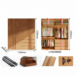 Custom ENF-grade Oak Large Wardrobe