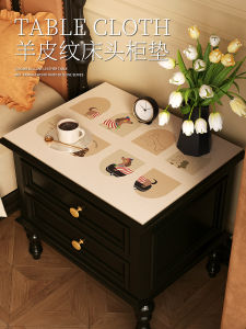 Fun Dog Leather Pattern Dustproof Mat Waterproof Oil-resistant Countertop Washing Machine Cover Pad Luxury Sensation Bedside Table Pad