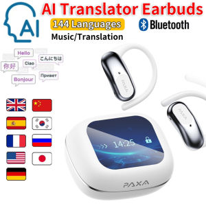 PAXA OpenAirUltra AI OWS Translation Earphones 100+ languages Headphones Stereo Touch Display Multi Earbuds ENC Call AI Chat