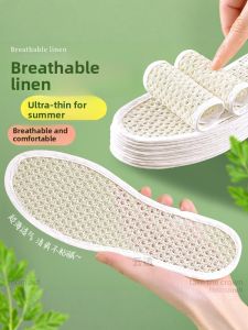FASHEHAN | Linen Breathable Shoe Insoles Summer Thin Ladies Ultra-Thin Mens Mesh Sweat Absorbent Womens Style Not Available In Stores