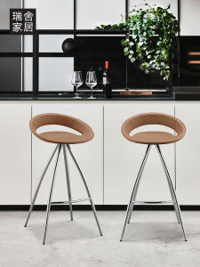 Home Stainless Steel Bar Stool Light Luxury Modern Simple