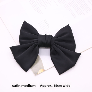 Velvet Black Butterfly Knot Hairpin Stylish Retro Hair Accessory for Young Girls Popular Online Trendy Hair Clip