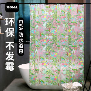 Waterproof EVA Shower Curtain Moisture Partition Bathroom Separation Mildew Resistant High End Shower Door Moana Garden Design