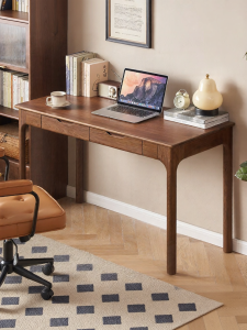 YUANSHI YUANSU | Black Walnut Wood Luxury Writing Computer Desk