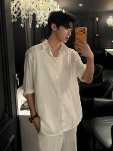 OUMULONG | Áo Sơ Mi Linen Bảo Vệ UV Nhẹ Cho Nam