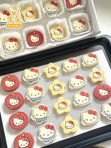 HelloKitty Cartoon Baking Tools Home Use Press Style 3D Sugar Flip Cartoon Cookie Baking Mold Kitchen Cooking Utensils