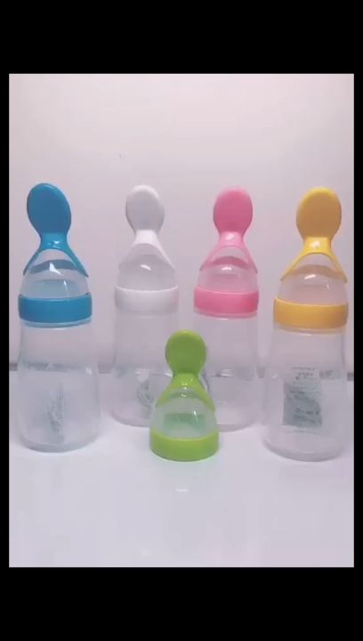 Baby Silicone Feeding Spoon Bottle,Food Grade Material