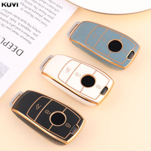 Golden TPU Car Key Case Cover For Mercedes Benz E S G Class GLC CLE CLA GLB GLS W177 W205 W213 W222 X167 AMG E200 E260 Shell Fob
