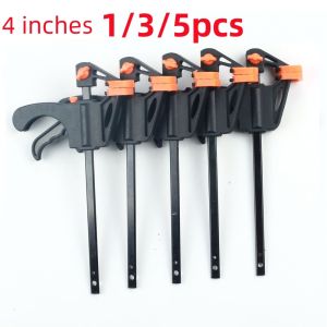 4Inch 1/3/5Pc New Woodworking Clamp Bar F Clip 4 Inch Hard Grip Quick Ratchet Wood Working DIY Tool Carpenter Set