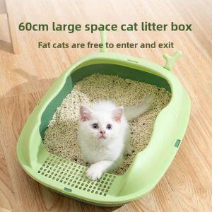 MONLEYTA | Extra Large Open-Top Cat Litter Box Anti-Splash Odor-Proof Cat Toilet曼丽塔H0616101331 36x37x50cm猫砂盆