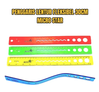 Penggaris Lentur 30 cm Fleksibel Anti Patah Joyko Micro star