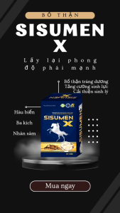 Bổ thận tráng dương SisumenX Hỗ trợ đau lưng tiểu đêm cải thiện sức khỏe nam giới