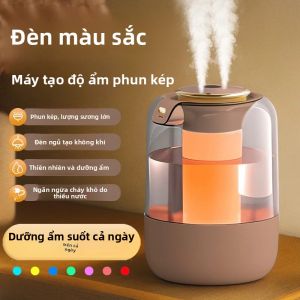 Máy Tạo Độ Ẩm Không Khí Để Bàn Hai Vòi Phun Với Máy Tạo Hương Liệu Phun Lớn Đèn Đầy Màu Sắc Máy Lọc Không Khí Cho Phòng Ngủ Dung Tích 26-4L