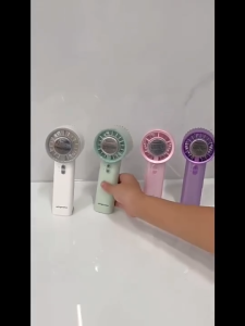 Mới 2025 - Quạt cầm tay mini làm mát bằng đá lạnh 3 cấp độ gió pin 3-6 giờ cầm tay để bàn động cơ không chổi than siêu bền N32