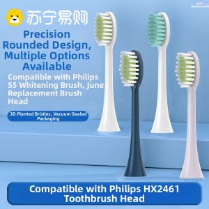 Philips S5 Bright White Electric Toothbrush Head HX2461/HX2451 Replacement Brush Head 2585 Suitable for Early June