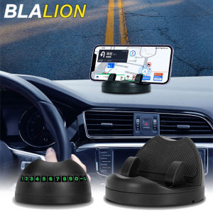 Dashboard Car Phone Holder 360-Degree Rotation Head-Up Phone Mount Stable Universal Auto Phone Stand with Number Plate
