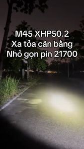 Mantaray M45 XHP50.2 Đèn pin siêu sáng cầm tay vỏ hợp kim nhôm chiếu xa tỏa cân bằng tầm xa 300m pin 21700
