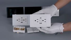 Wall Outlet Socket with 3.1A USB Fast Charging Household PC Panel 118 Type Duplex 3 Pin Power Universal Outlet 15A