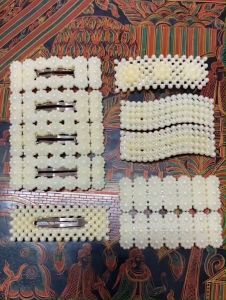 กิ๊บป็อกแป็ก ลายสี่เหลี่ยม กิ๊บมุกเกาหลี