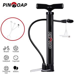 PINMOAP 1PC Black/Gold Bicycle Inflator Multi Functional Convenient Manual Inflator Pump Essential Inflator Tool For Cycling