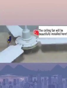 56 Inch Ceiling Fan Heavy Duty Big Ceiling Fans For Living Room 3 Metal Blades Industrial Ceiling Fans Inverter Super Windy And Factory Warehouse High-power Fan Durable Standard