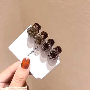 Clip Clip nhỏ bằng kim cương đầy đủ của Kim cương CLIP CLIP Tóc công chúa Clip Shark nhỏ Clip tóc nửa trói Clip tóc bị gãy