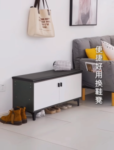 ชั้นวางรองเท้า ตู้รองเท้า พร้อมเบาะนั่ง เบาะฟองน้ำนุ่ม นั่งเปลี่ยนรองเท้าสะดวก รับน้ำหนักได้เยอะ มีให้เลือก3สี ดีไซน์สวยหรู ตู้เก็บของ ตู้วางรองเท้า