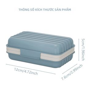 Hộp Đựng Xà Phòng Bằng Nhựa Di Động Có Nắp Đậy - Hộp Đựng Xà Phòng Chống Rò Rỉ Để Tổ Chức Đồ Dùng Trong Nhà Và Khi Đi Du Lịch Ngoài Trời Giữ Xà Phòng Khô Ráo